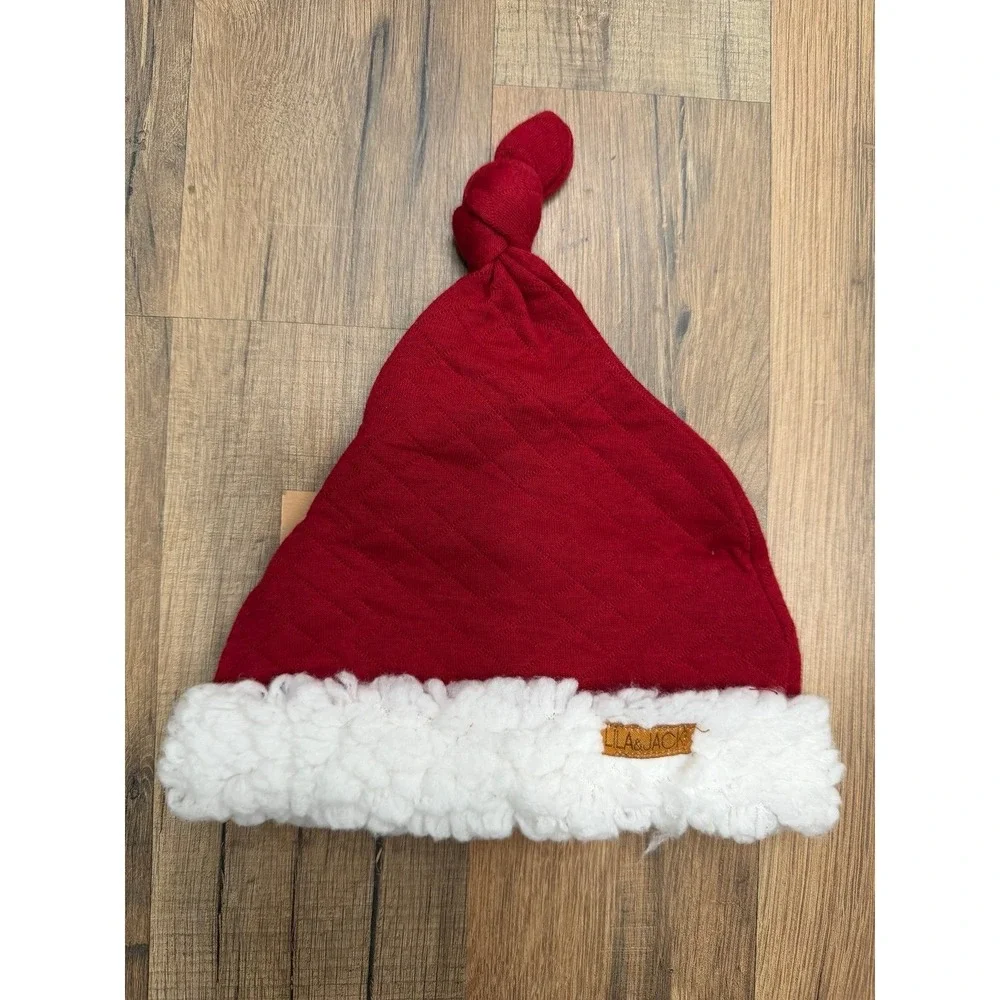 Lila & Jack Baby Santa Hat Red White Sherpa Christmas Holiday New With Tag